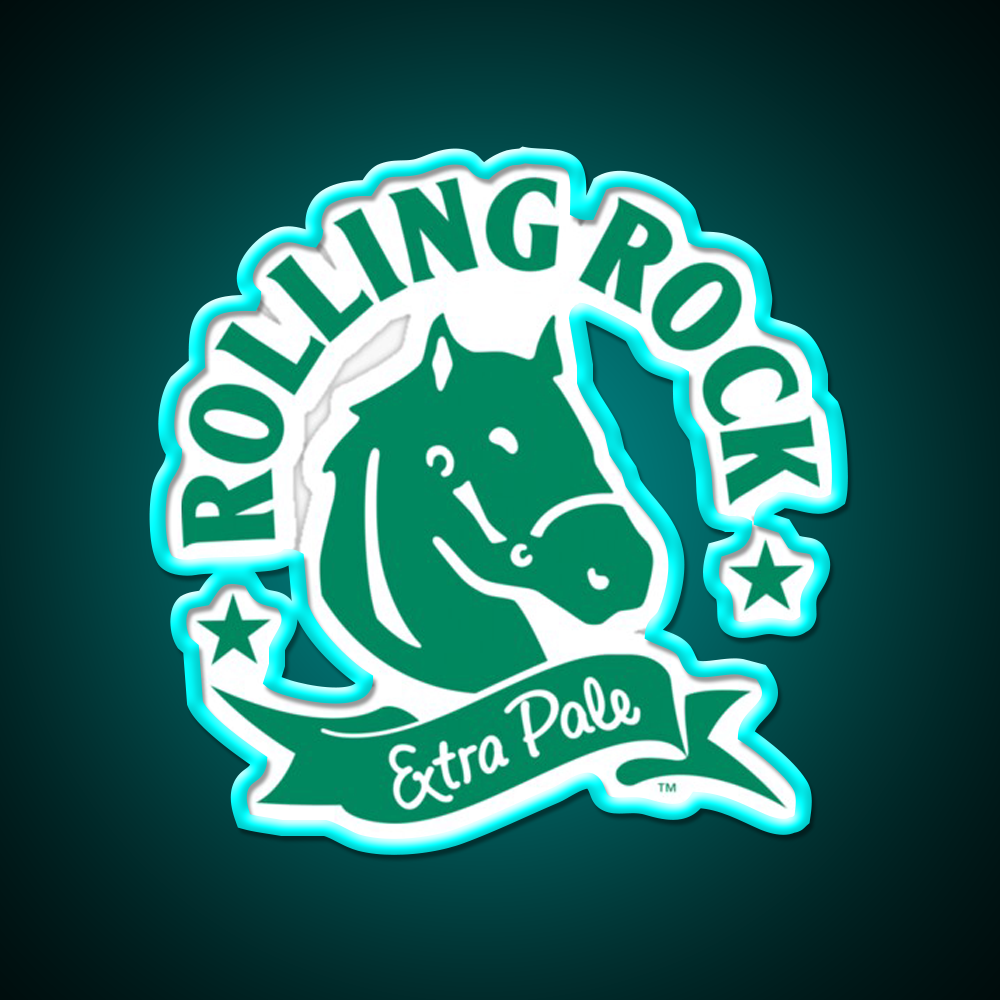 Rolling Rock Extra Pale Beer Bar Decor Led Neon Sign Rgb Color - Size and dimension reference