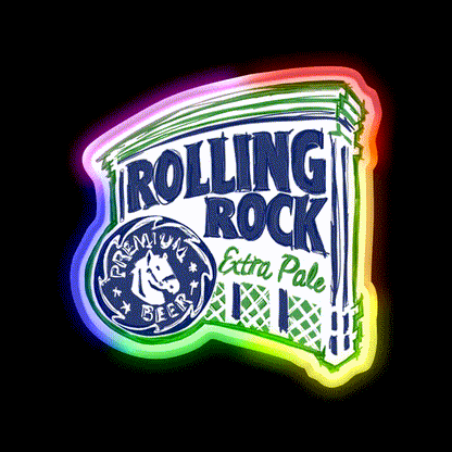 Rolling Rock Pop Beer Bar Decor Led Neon Sign Rgb Color - LED neon sign close-up detail
