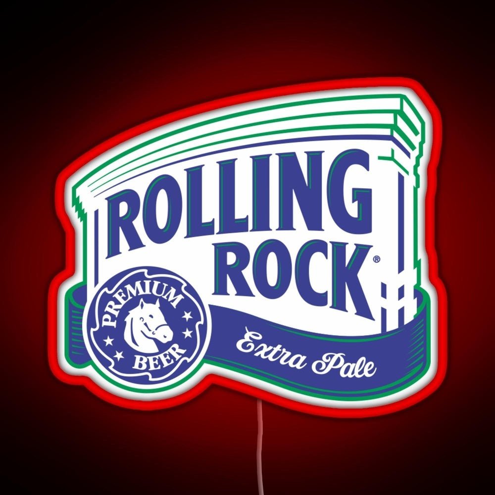 Rolling Rock Rgb Led Neon Sign Pop Wall Art - Shineneon