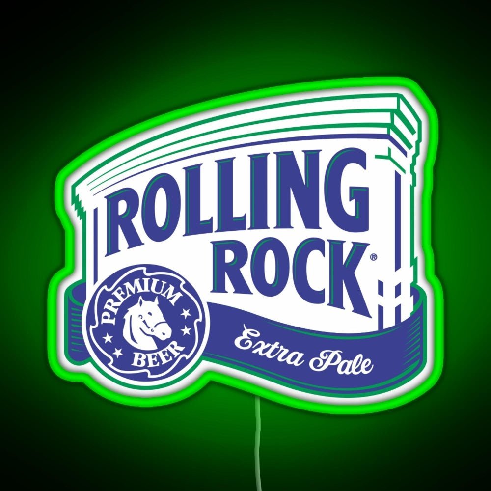 Rolling Rock Rgb Led Neon Sign Pop Wall Art - Shineneon