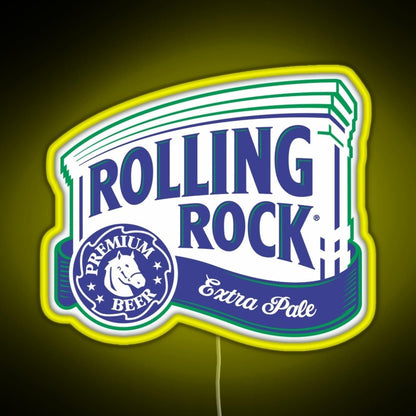 Rolling Rock Rgb Led Neon Sign Pop Wall Art - Shineneon