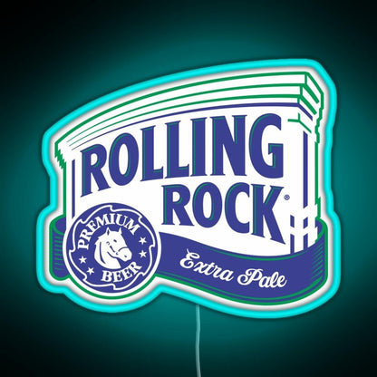 Rolling Rock Rgb Led Neon Sign Pop Wall Art - Shineneon