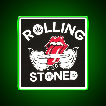 Rolling Stoned Hemp Inspired Green Leaf Led Neon Sign Rgb Color - LED neon sign view 8