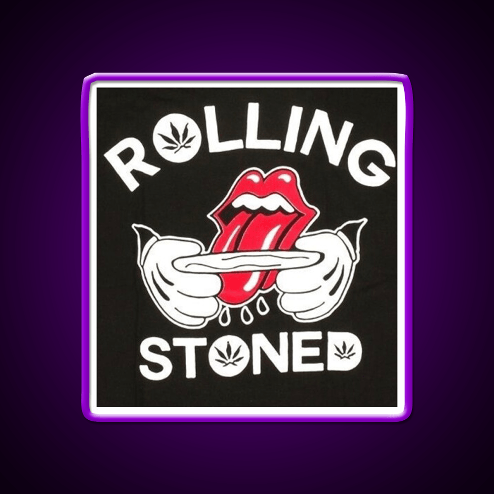 Rolling Stoned Hemp Inspired Green Leaf Led Neon Sign Rgb Color - Shineneon