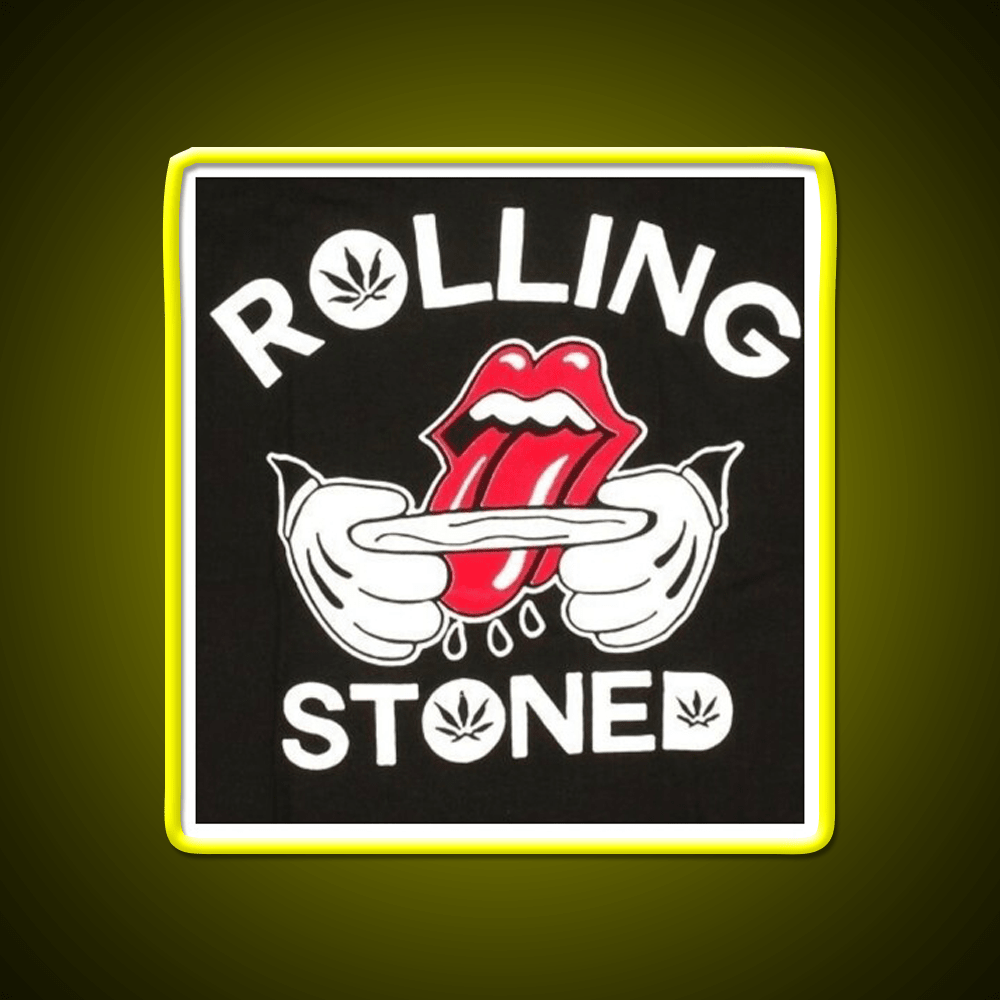 Rolling Stoned Hemp Inspired Green Leaf Led Neon Sign Rgb Color - Shineneon