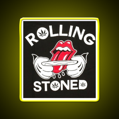 Rolling Stoned Hemp Inspired Green Leaf Led Neon Sign Rgb Color - LED neon sign view 7