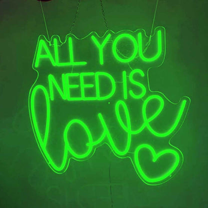 Romantic All You Need Is Love Neon Sign | Shineneon