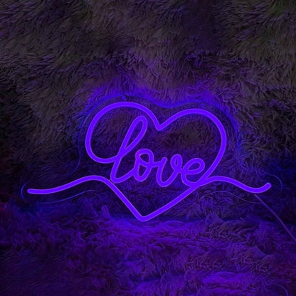 Romantic Heart Love Wedding Neon Light | Shineneon
