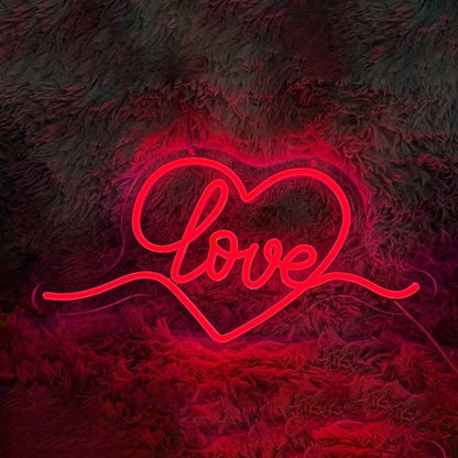 Romantic Heart Love Wedding Neon Light | Shineneon
