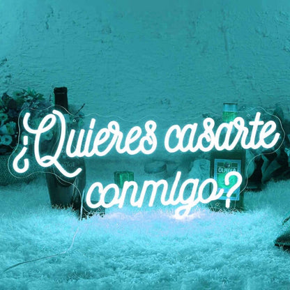 Romantic Quieres Casarte Conmigo Will You Marry Me Neon Sign | Shineneon