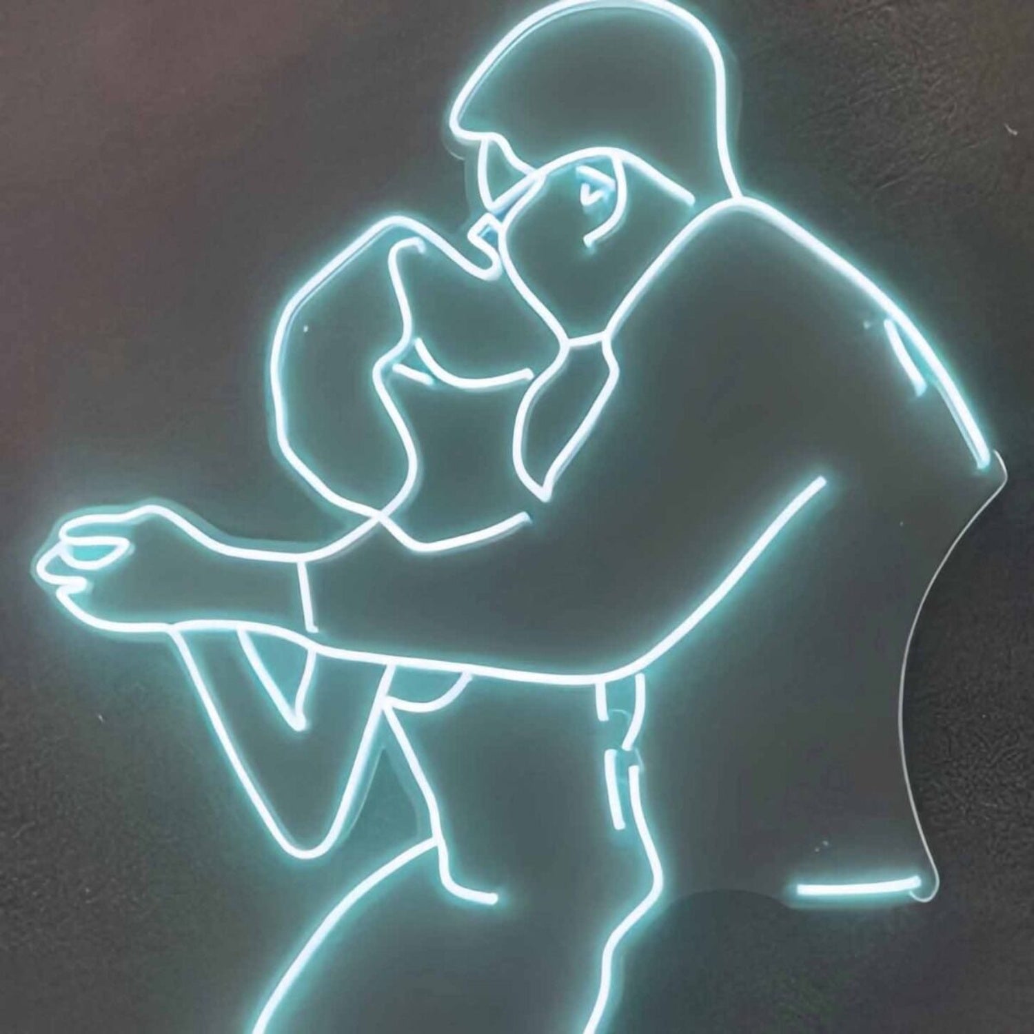 Romantic Wedding Couple Holding Hands And Kissing Neon Sign | Shineneon