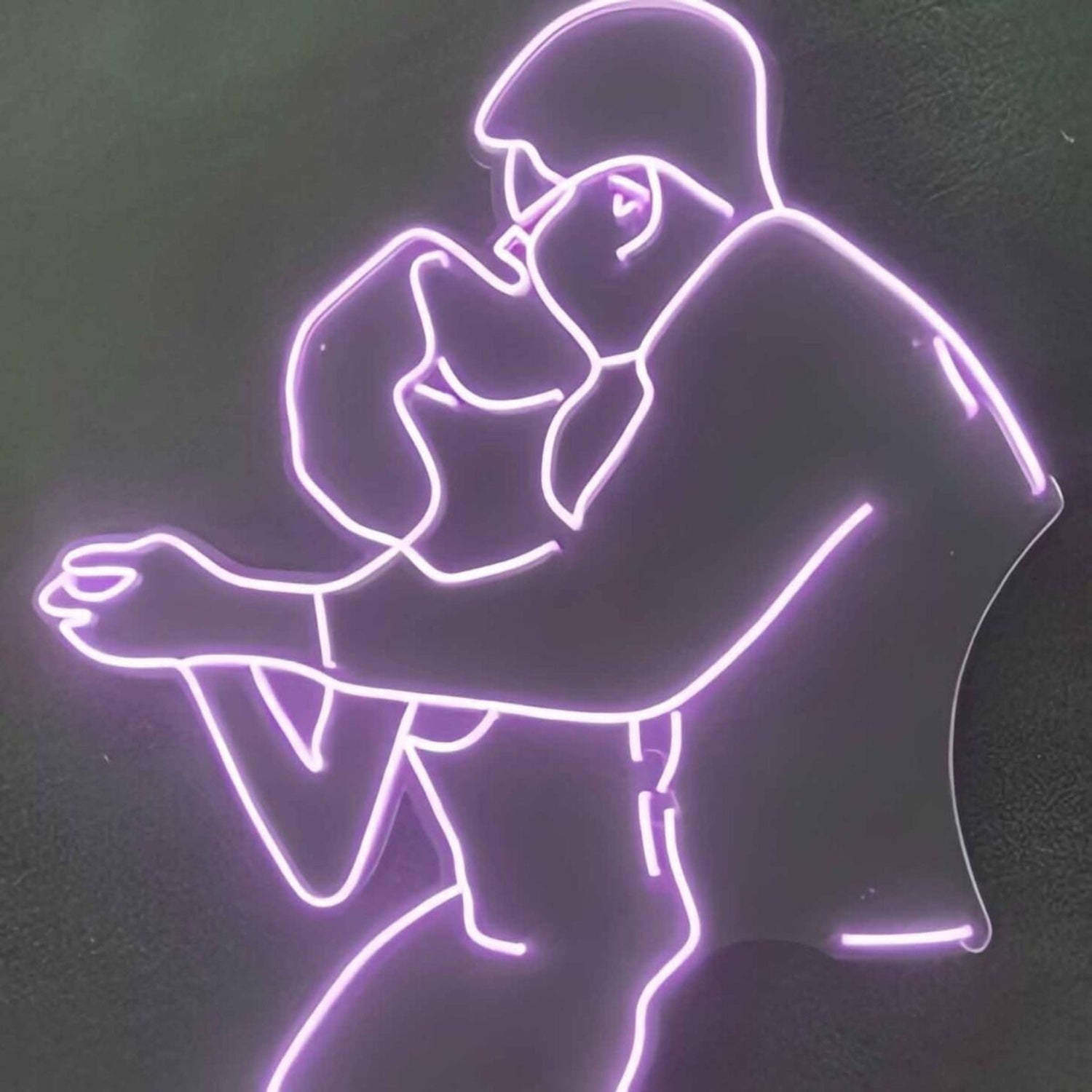 Romantic Wedding Couple Holding Hands And Kissing Neon Sign | Shineneon