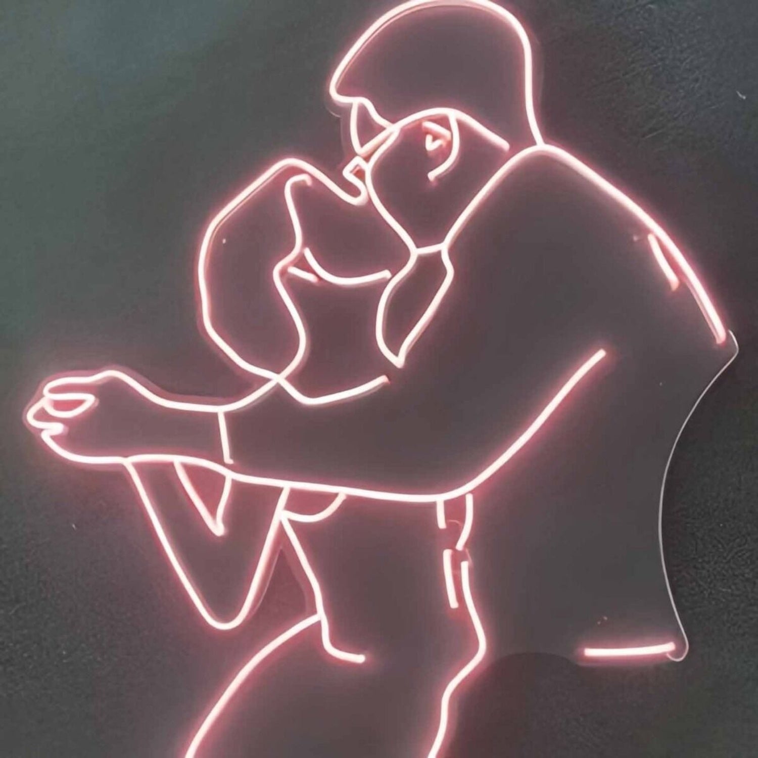 Romantic Wedding Couple Holding Hands And Kissing Neon Sign | Shineneon
