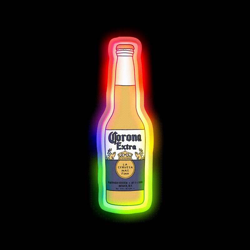 Rona Beer Bar Decor Led Neon Sign Rgb Color - LED neon sign close-up detail