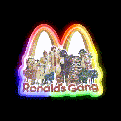 Ronalds Gang Fast Food Led Neon Sign For Burger Place Rgb Color - LED neon sign close-up detail