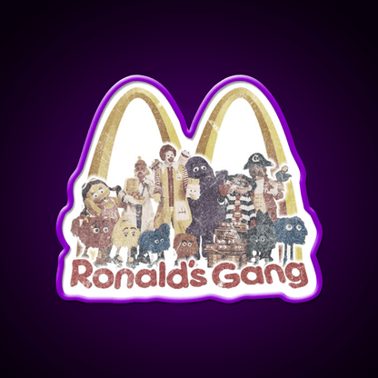 Ronalds Gang Fast Food Led Neon Sign For Burger Place Rgb Color - Shineneon