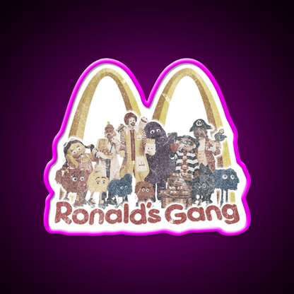 Ronalds Gang Fast Food Led Neon Sign For Burger Place Rgb Color - Shineneon