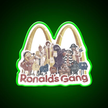 Ronalds Gang Fast Food Led Neon Sign For Burger Place Rgb Color - Shineneon