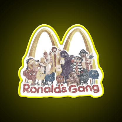 Ronalds Gang Fast Food Led Neon Sign For Burger Place Rgb Color - Shineneon