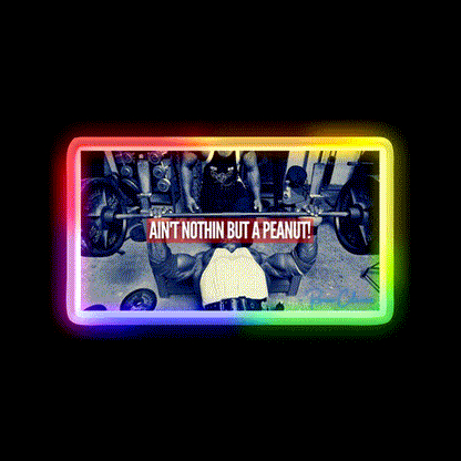 Ronnie Coleman Aint Nothin But A Peanut Gym Fitness Led Neon Sign Rgb Color