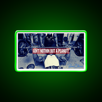 Ronnie Coleman Aint Nothin But A Peanut Gym Fitness Led Neon Sign Rgb Color