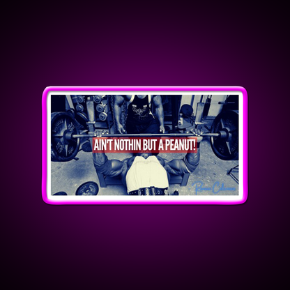 Ronnie Coleman Aint Nothin But A Peanut Gym Fitness Led Neon Sign Rgb Color