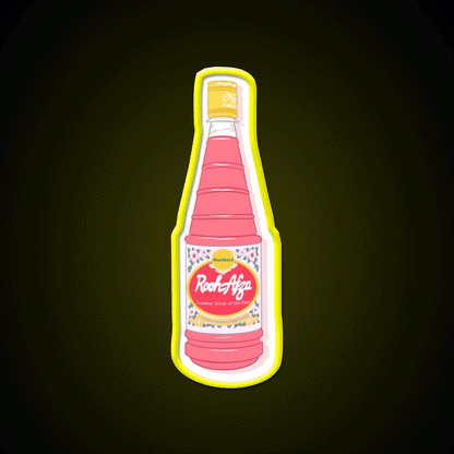 Rooh Afza Bottle Snack Food Led Neon Sign Rgb Color - Custom LED neon sign front view