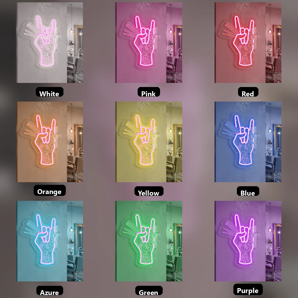 Room Decor Business Wall Art LED Neon Sign - 05 Color Grid