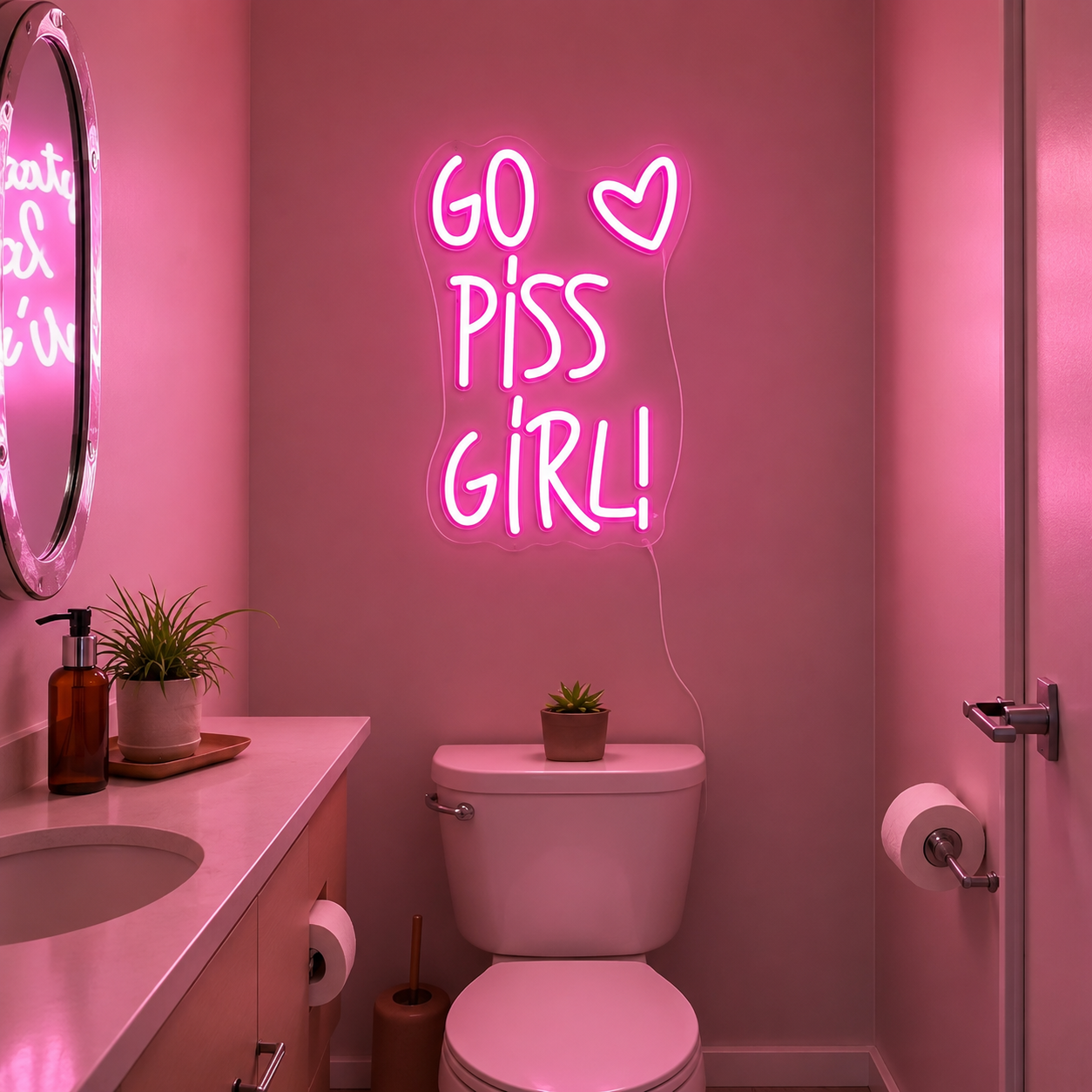 Room Decor Wall Square LED Neon Sign Home Art main product image