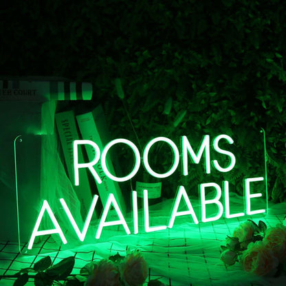 Rooms Available Green Led Neon Sign - Shineneon