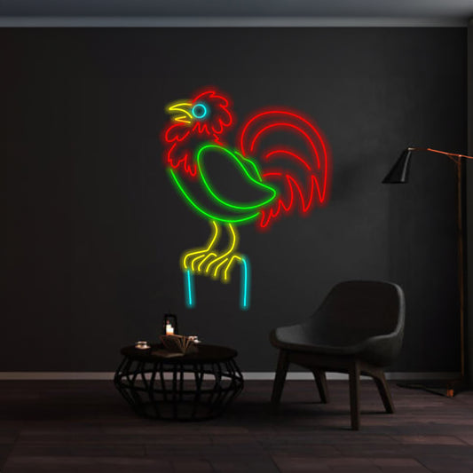 Rooster Chicken Animal Neon Sign For Kids Room