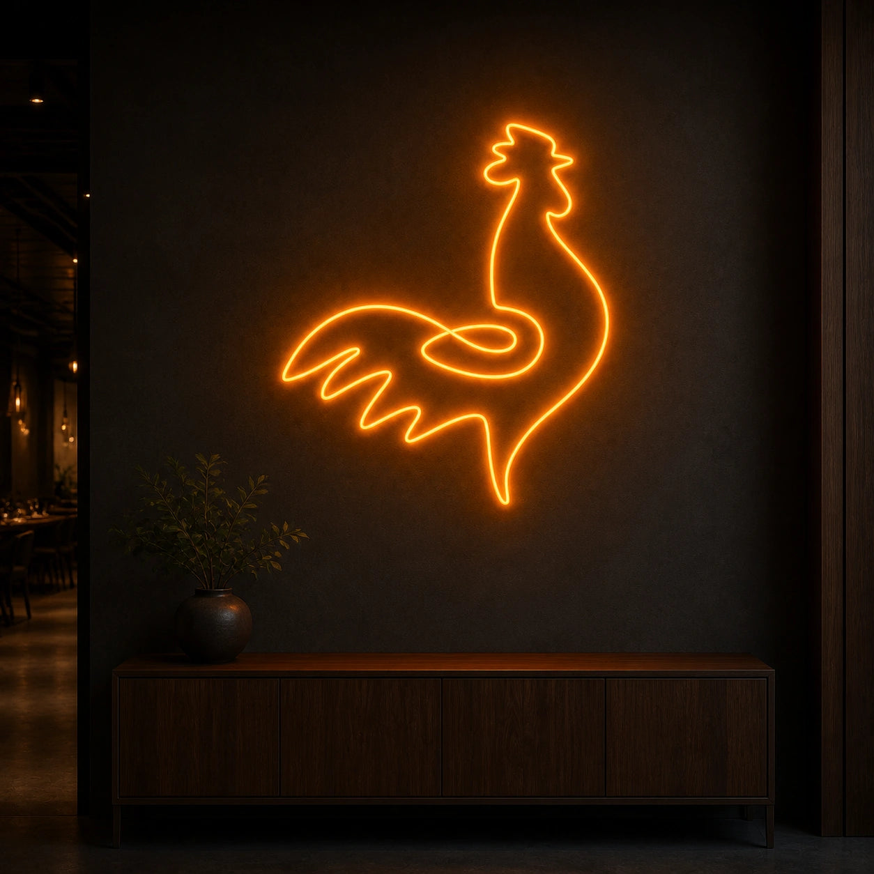 Rooster LED Neon Sign Garage Man Cave Neon Sign high-converting product image