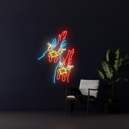 Rooster Neon Light Farm Room Wall Art Decor