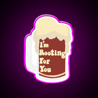 Root Beer Float Beer Bar Decor Led Neon Sign Rgb Color - Neon sign mounted on wall in room