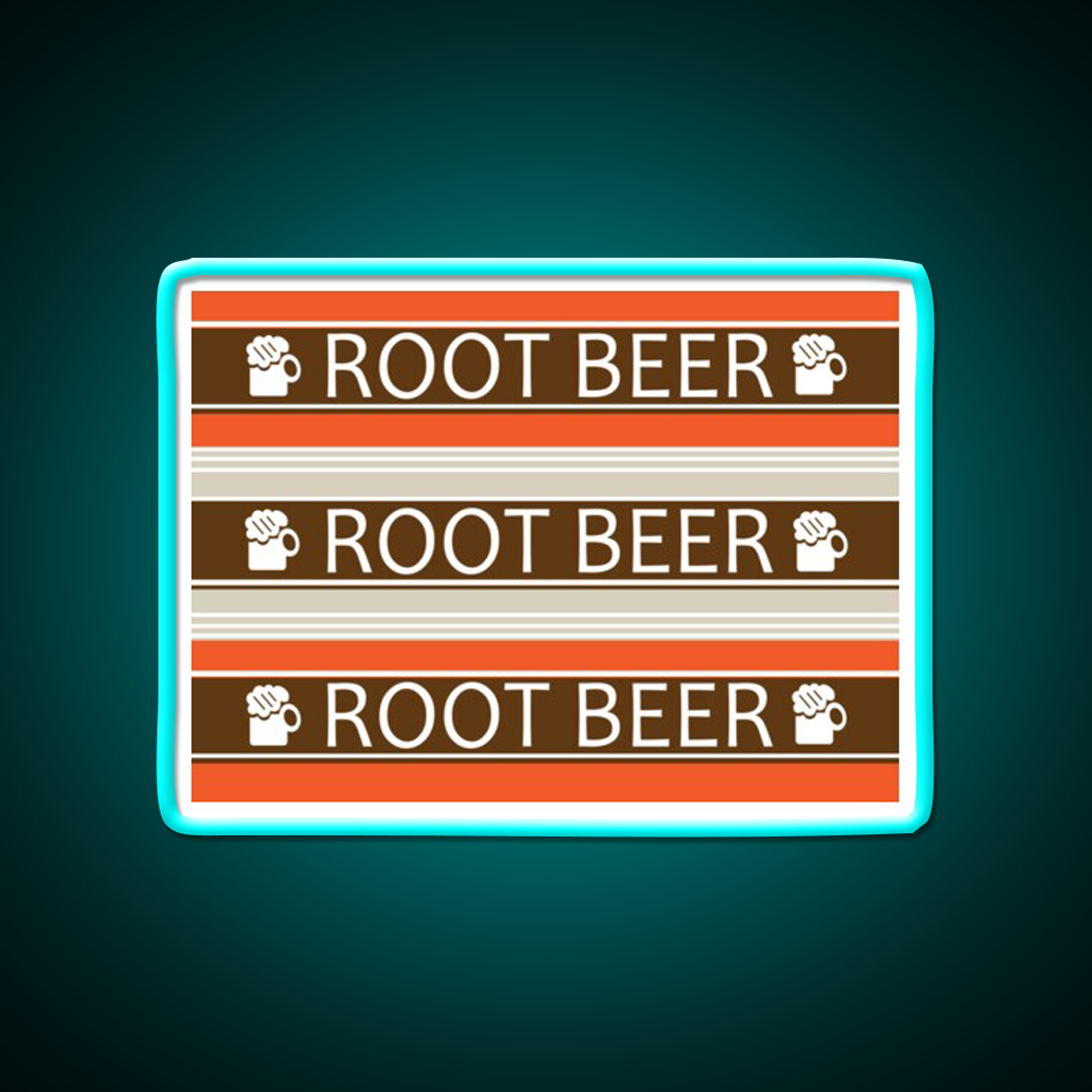 Root Beer Retro Beer Bar Decor Led Neon Sign Rgb Color - Size and dimension reference