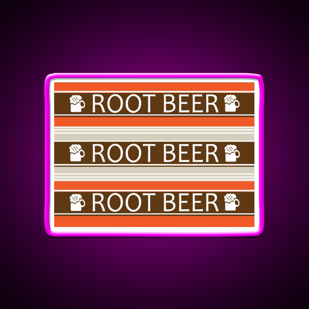 Root Beer Retro Beer Bar Decor Led Neon Sign Rgb Color - Neon sign mounted on wall in room