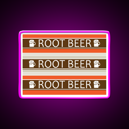 Root Beer Retro Beer Bar Decor Led Neon Sign Rgb Color - Neon sign mounted on wall in room