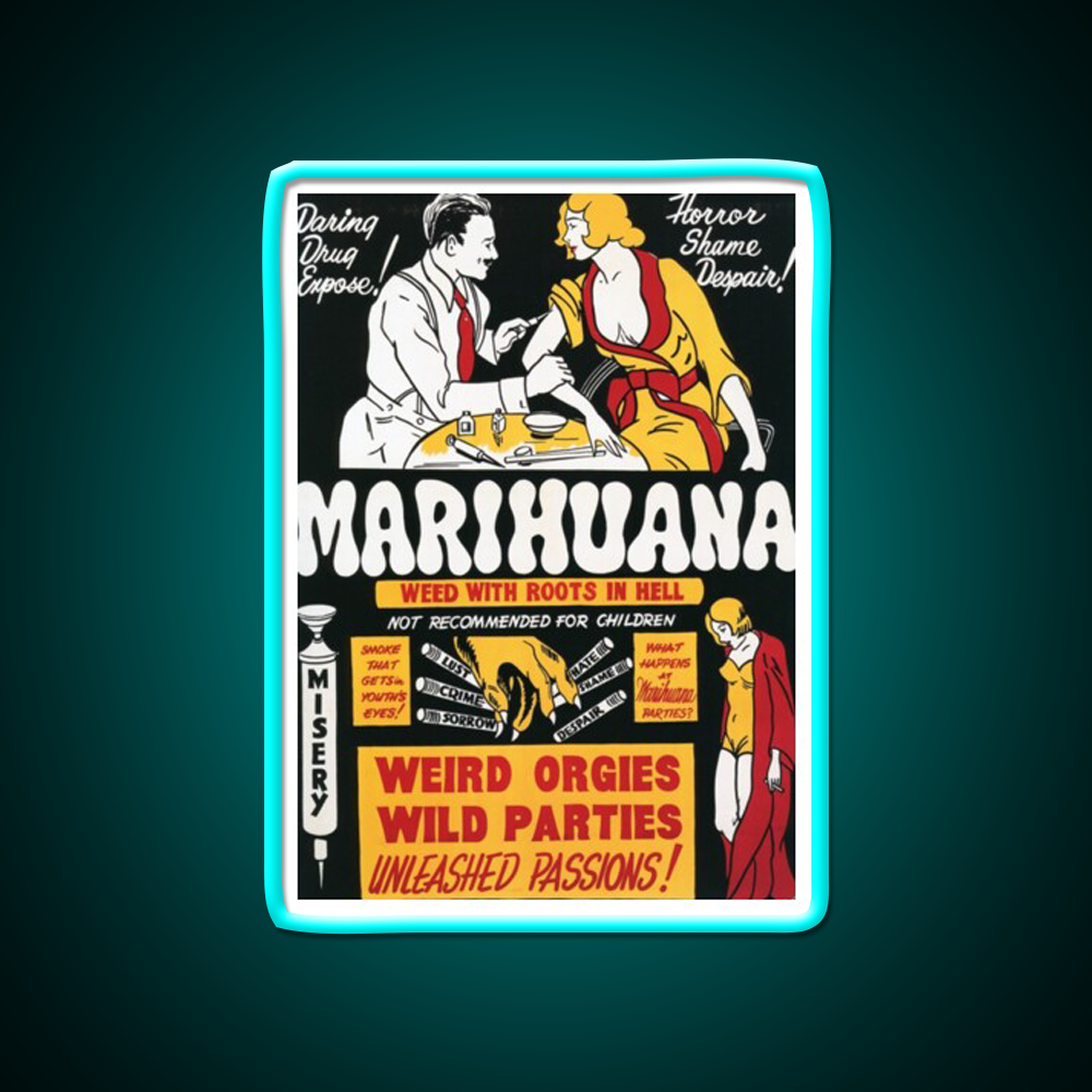 Roots In Hell Hemp Inspired Green Leaf Led Neon Sign Rgb Color - Size and dimension reference