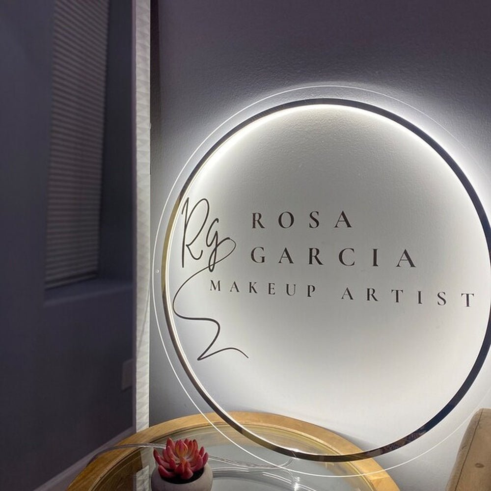 Rosa Makeup Artist Acrylic Business Logo Sign - Shineneon