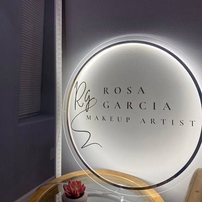 Rosa Makeup Artist Acrylic Business Logo Sign - Shineneon