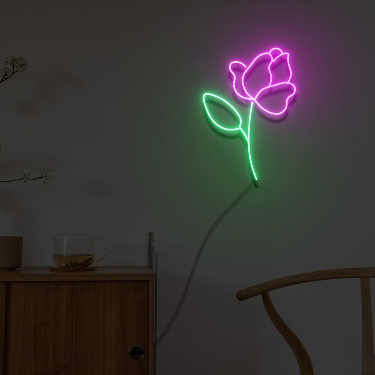 Rose Flower Led Neon Sign For Home Party | Shineneon