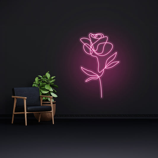 Rose Flower Neon Light Sign Led Custom