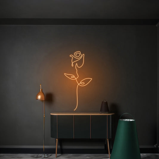 Rose Flower Neon Light Sign Led Custom Neon Sign