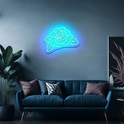 Rose flower neon sign Aesthetic rose neon sign