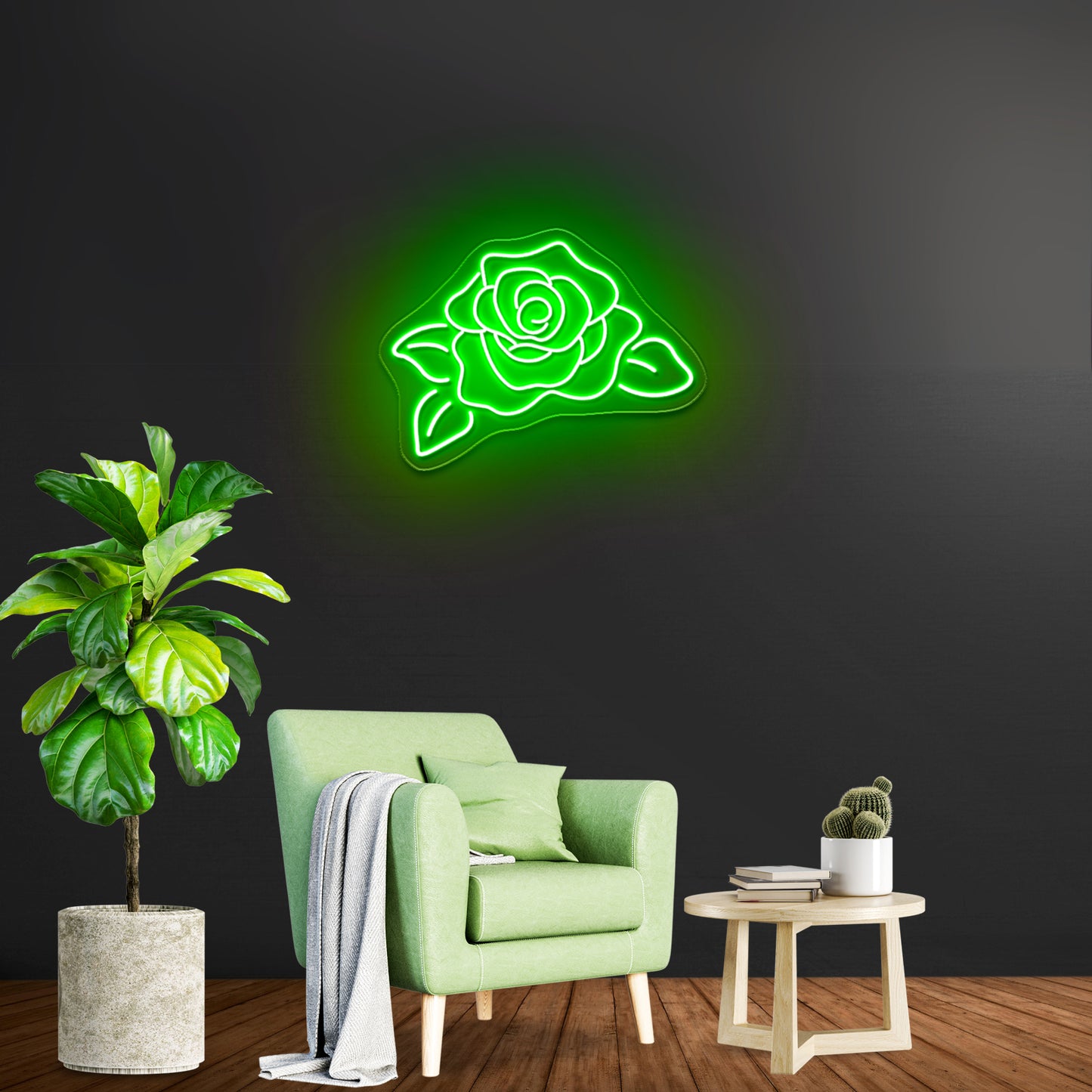 Rose flower neon sign Aesthetic rose neon sign