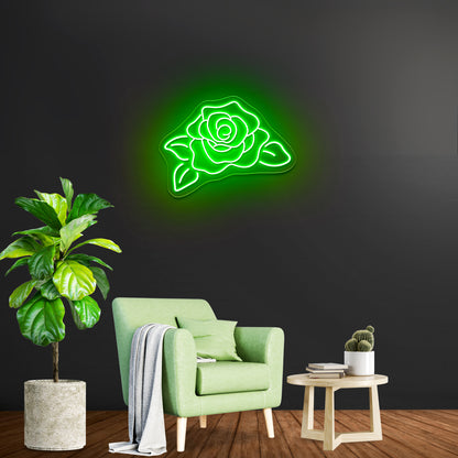 Rose flower neon sign Aesthetic rose neon sign