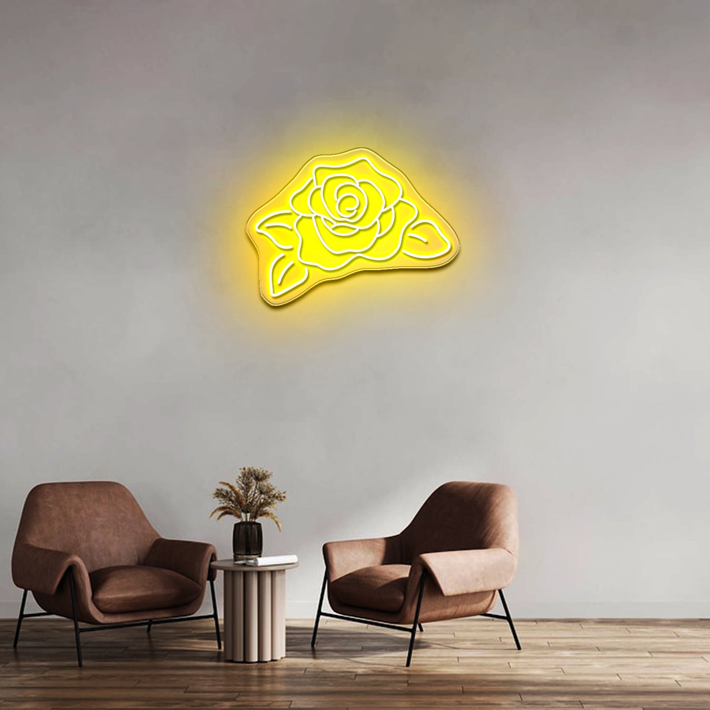 Rose flower neon sign Aesthetic rose neon sign