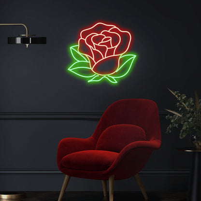 Rose Led Neon Signs Wall Art Neon Led Sign Neon Light Custom Wall | Shineneon