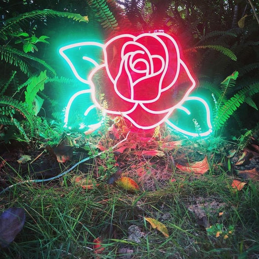 Rose Led Sign Business Neon Signs Wall Art