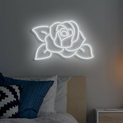 Rose Neon Romantic Bloom In Lustrous Light | Shineneon